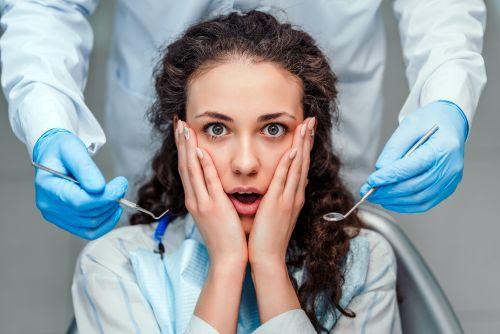woman scared of dentist | sedation dentistry