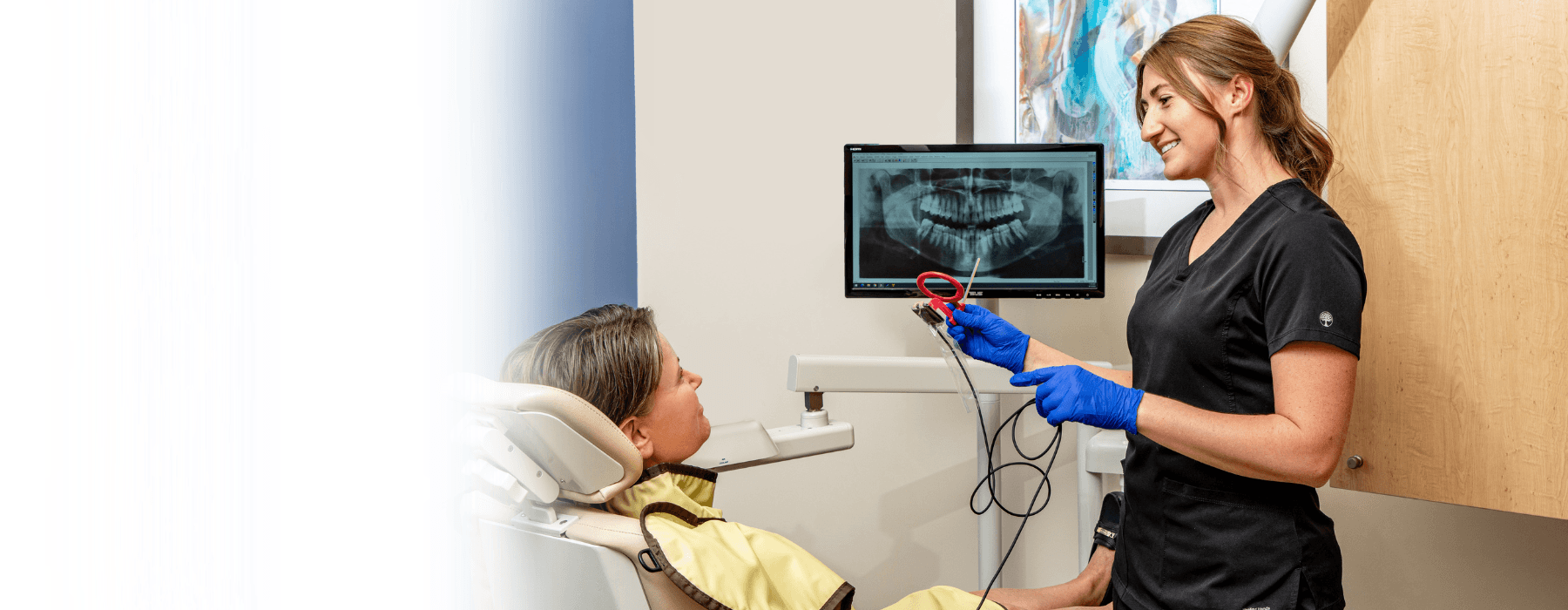 patient getting a tooth extracted 
